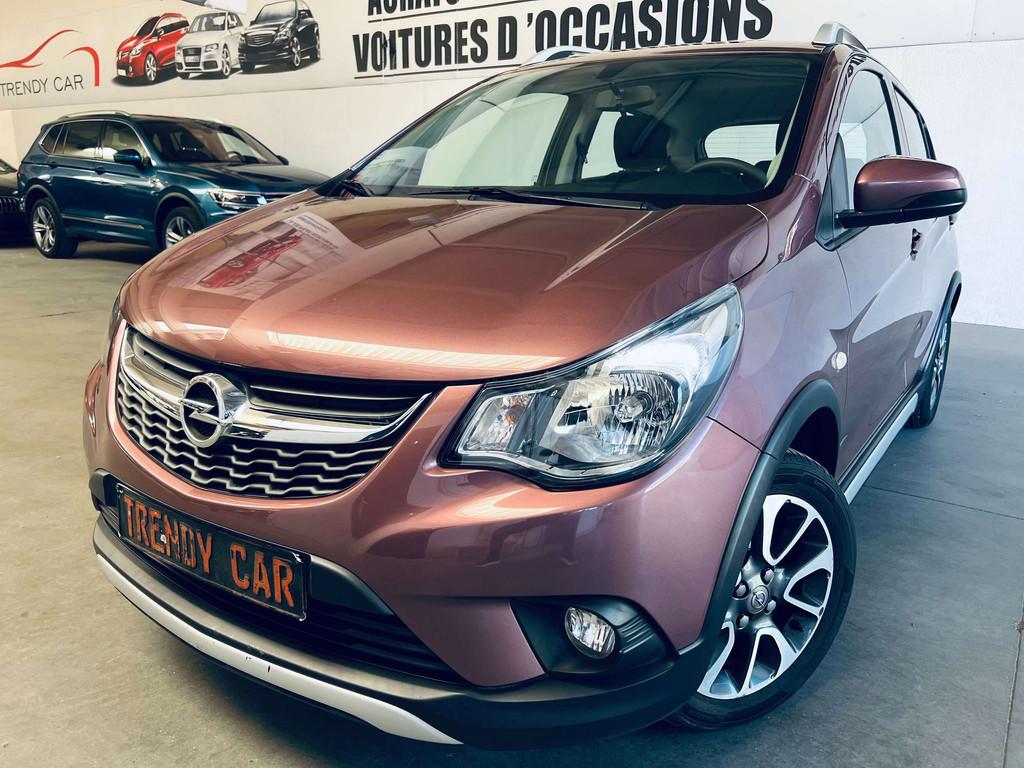 Opel KARL ROCKS 1.0i (EU6.2) ESSENCE+CARPLAY+CRUISE+APS+CARN, Auto's, Opel, Voorwielaandrijving, 118 g/km, Stof, Gebruikt