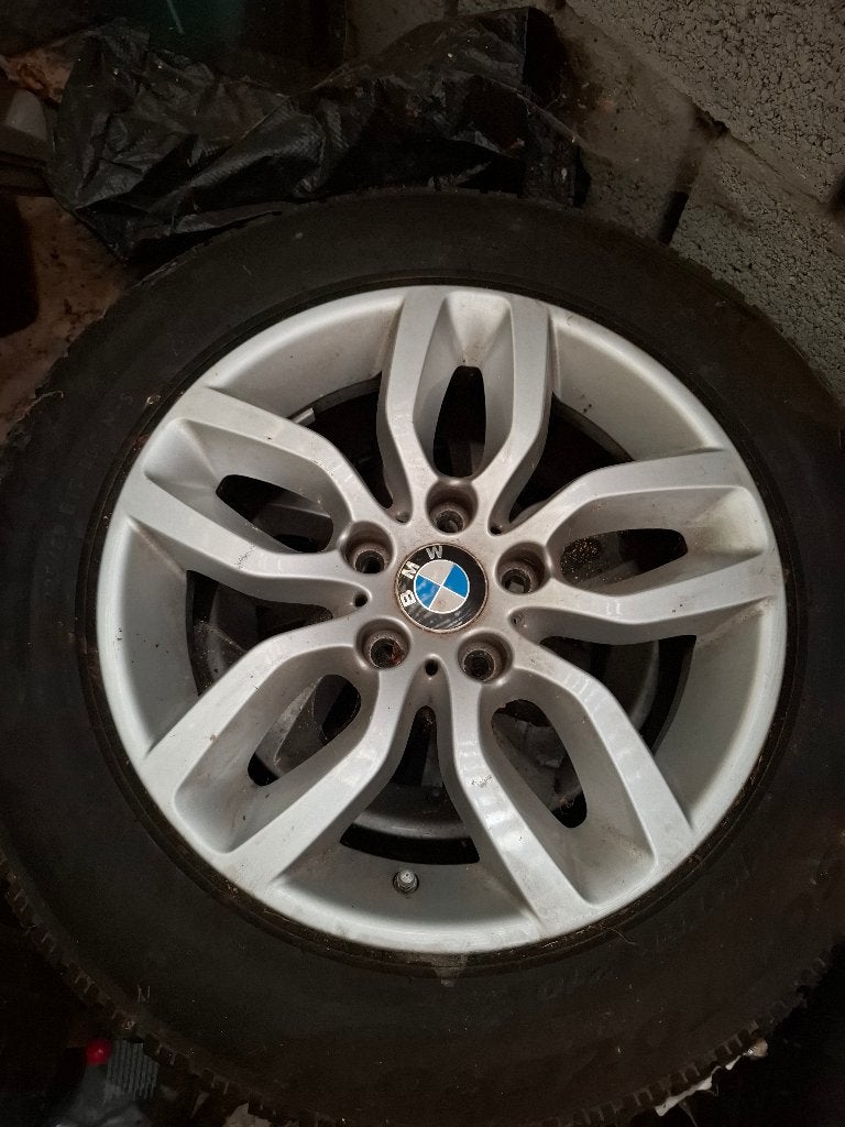 4 velgen met winterbanden Bmw X3, Auto-onderdelen, Ophalen, Gebruikt, Velg(en), 17 inch