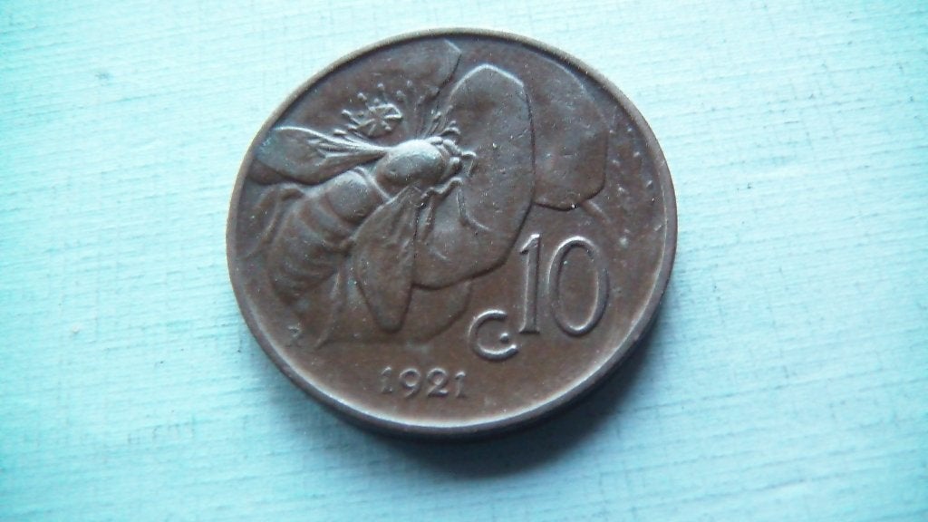 italie 10 centesimi 1921, Enlèvement, Italie