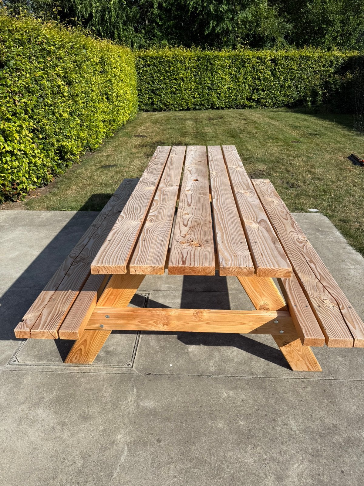 Handgemaakte houten Douglas tafel, Ophalen, Nieuw, Hout