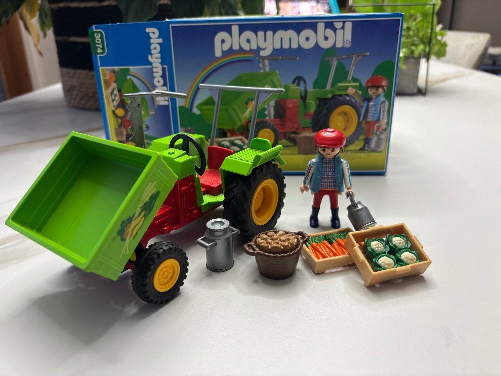 Playmobil 3074 Maraîcher et son tracteur, Comme neuf, Véhicule, Country, Kit complet