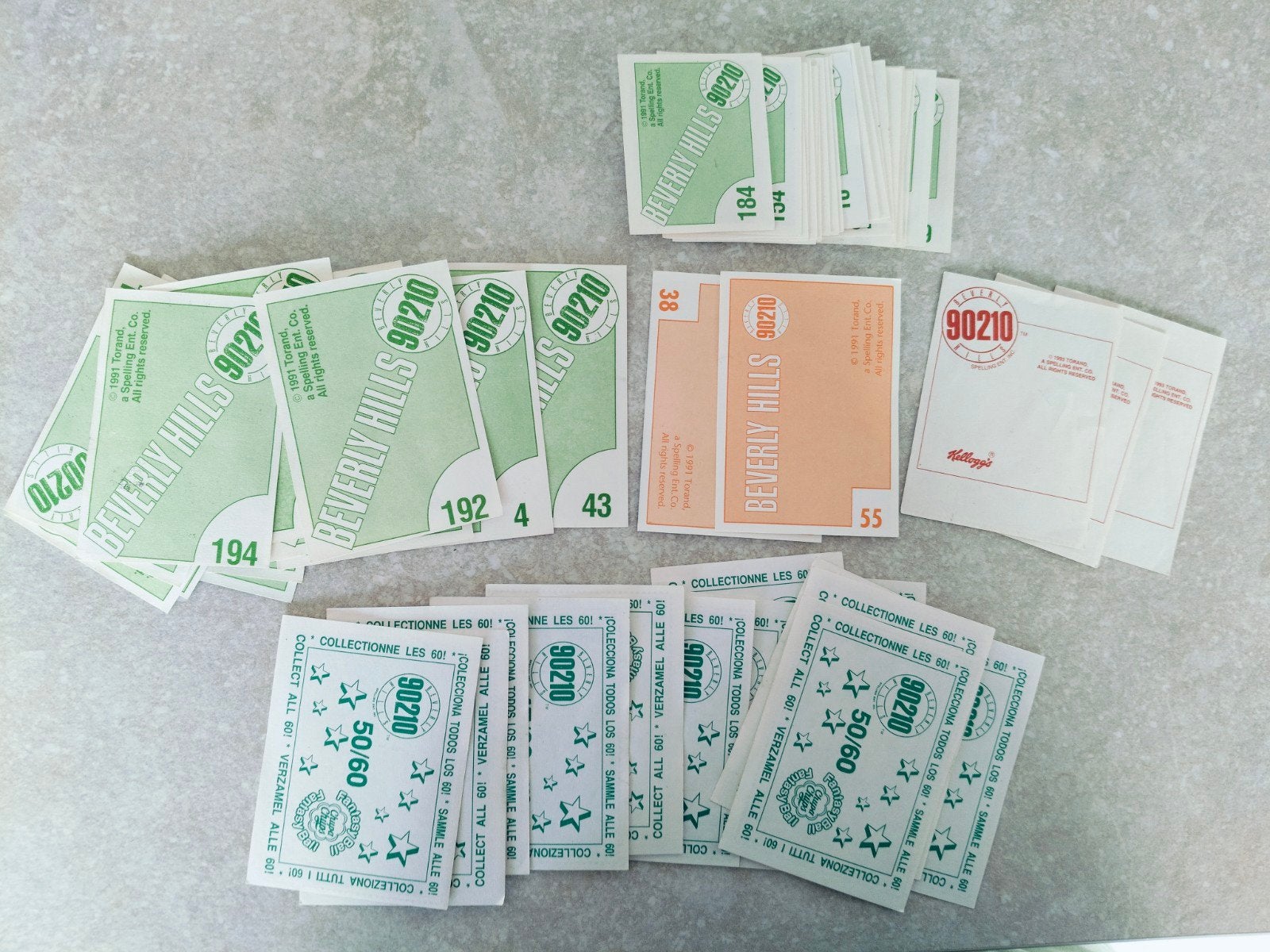 52 vintage stickers Beverly Hills 90210, Ophalen of Verzenden