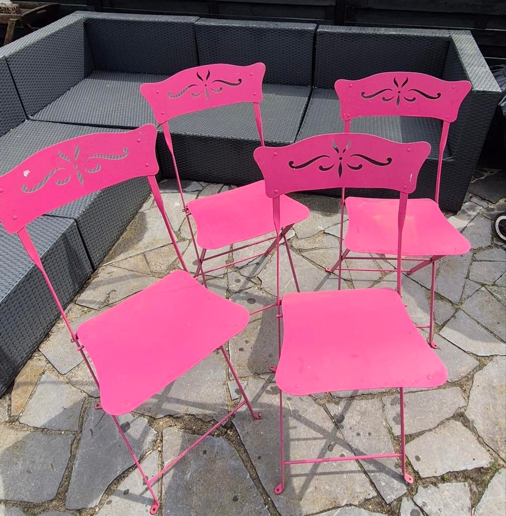 Tuinstoelen bistro 4 stuks, Tuin en Terras, Ophalen