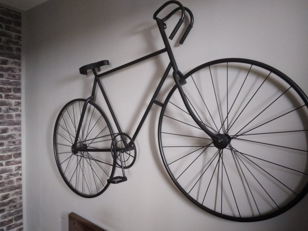 Vélo industriel en métal neuf, Métal, Objet de décoration, Enlèvement, Noir