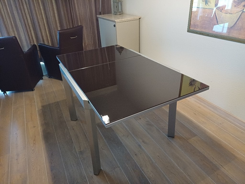 Uitschuifbare tafel  90 x 90 tot 150 x 90, Ophalen, 100 tot 150 cm, 50 tot 100 cm, Vijf personen of meer