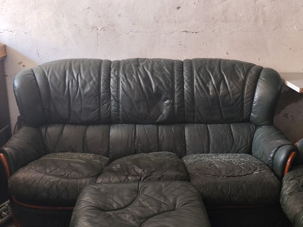 Siège vert, Maison & Meubles, Canapés | Salons, 75 à 100 cm, Enlèvement, Utilisé, Cuir