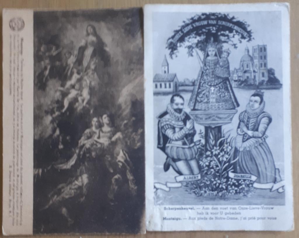2 cartes postales anciennes : Scherpenheuvel, Enlèvement ou Envoi, 1920 à 1940, Non affranchie, Brabant Flamand