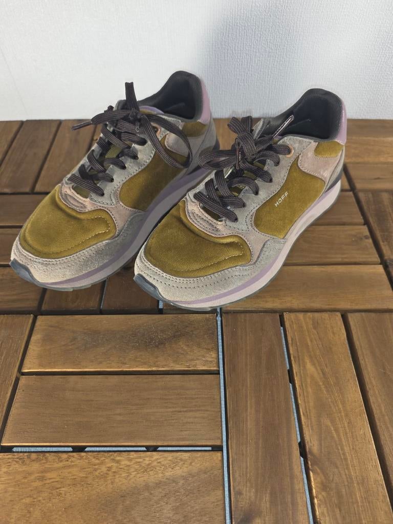 HOFF chunky sneakers maat 36 - groen/grijs/lila - nieuwstaat, Kleding | Dames, Schoenen, Ophalen of Verzenden, Beige, Sneakers