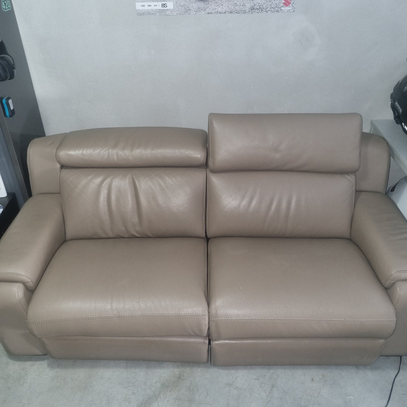 Elektrische Relax Leder ( MOET NU WEG !!! ), 75 à 100 cm, 200 à 250 cm, Banc droit, Enlèvement