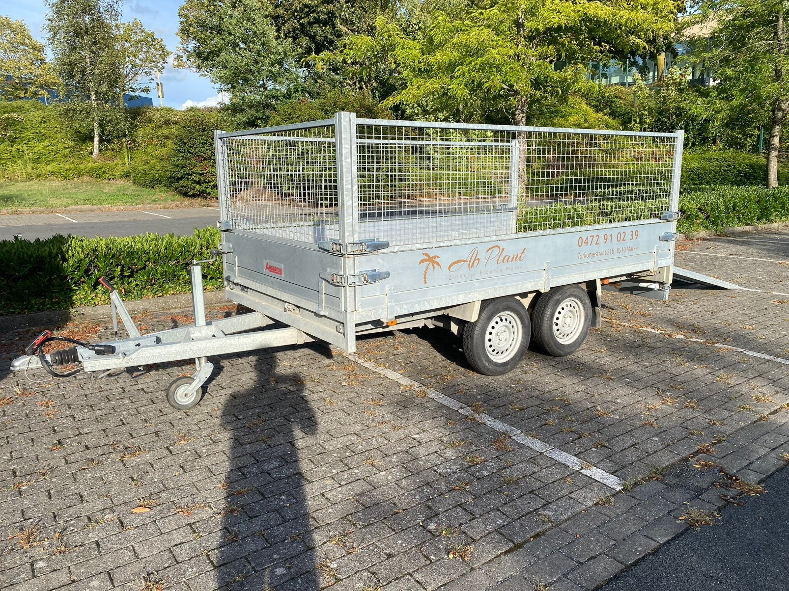 Aanhangwagen Anssems HT 2000kg tandemasser loofrekken, Auto diversen, Ophalen, Zo goed als nieuw