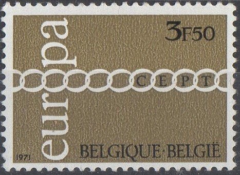 België - Europa CEPT Ketting 1971, Postzegels en Munten, Postzegels | Europa | België, Verzenden, Europa