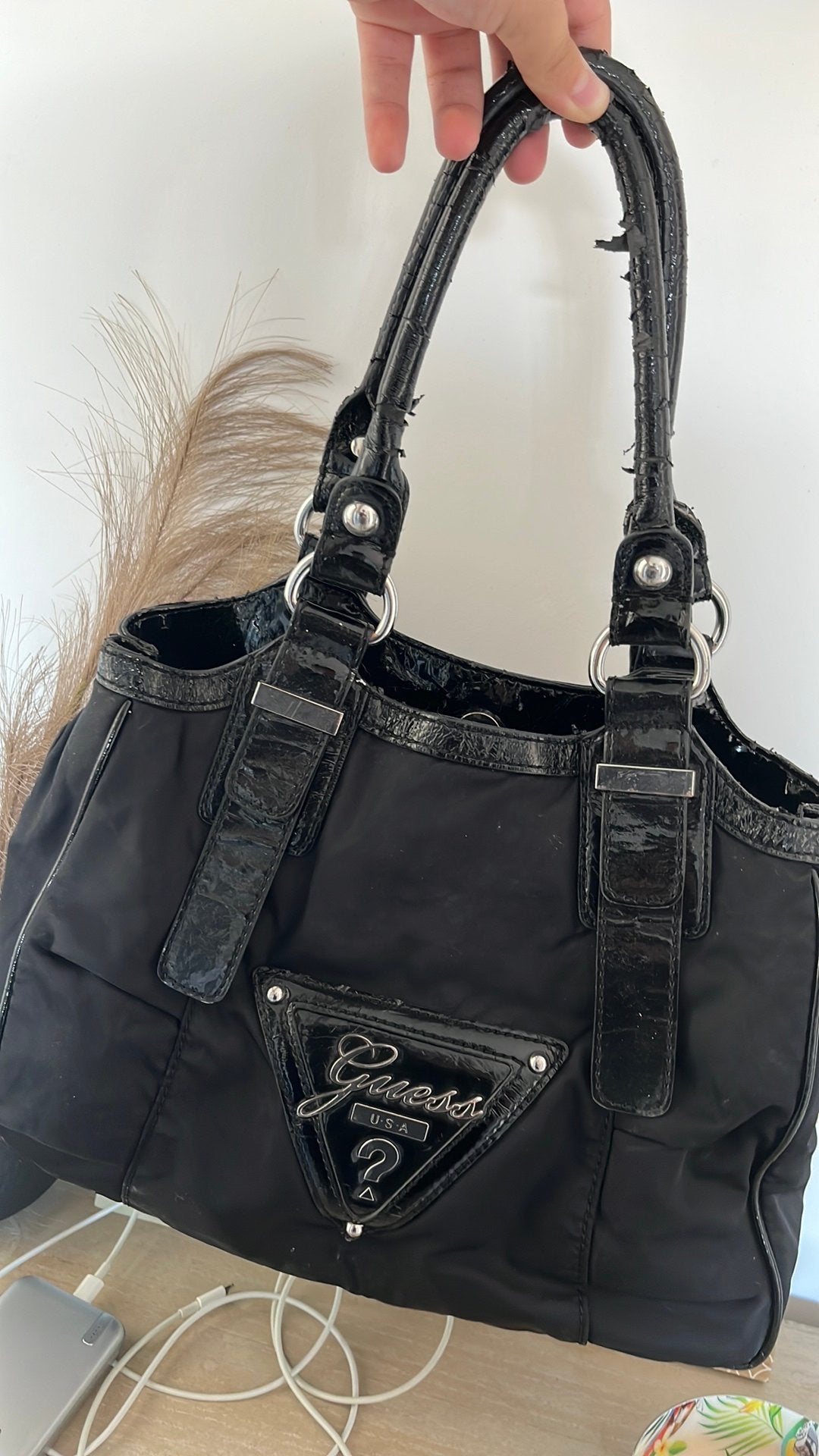 Sac guess, Handtassen en Accessoires, Ophalen, Gebruikt, Zwart, Avondtasje