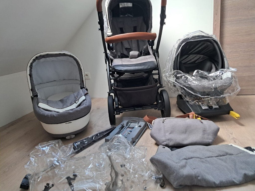 PPeg Perego Book 51 S: 3-in-1 kinderwagen + autostoel + base, Ophalen, Gebruikt, Overige merken, Regenhoes