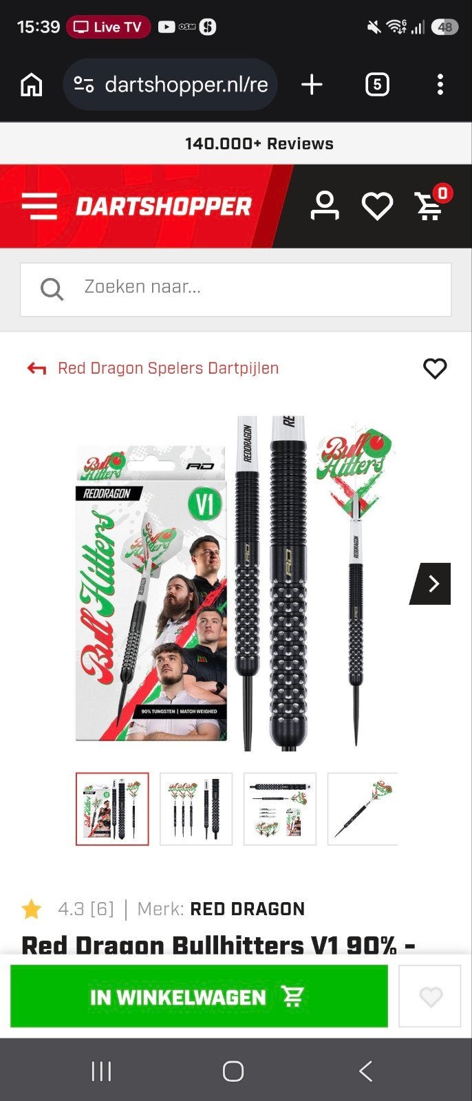 Gezocht deze darts, Ophalen of Verzenden