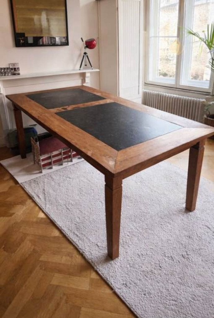 Eet tafel, Ophalen, Gebruikt, 100 tot 150 cm, Teakhout
