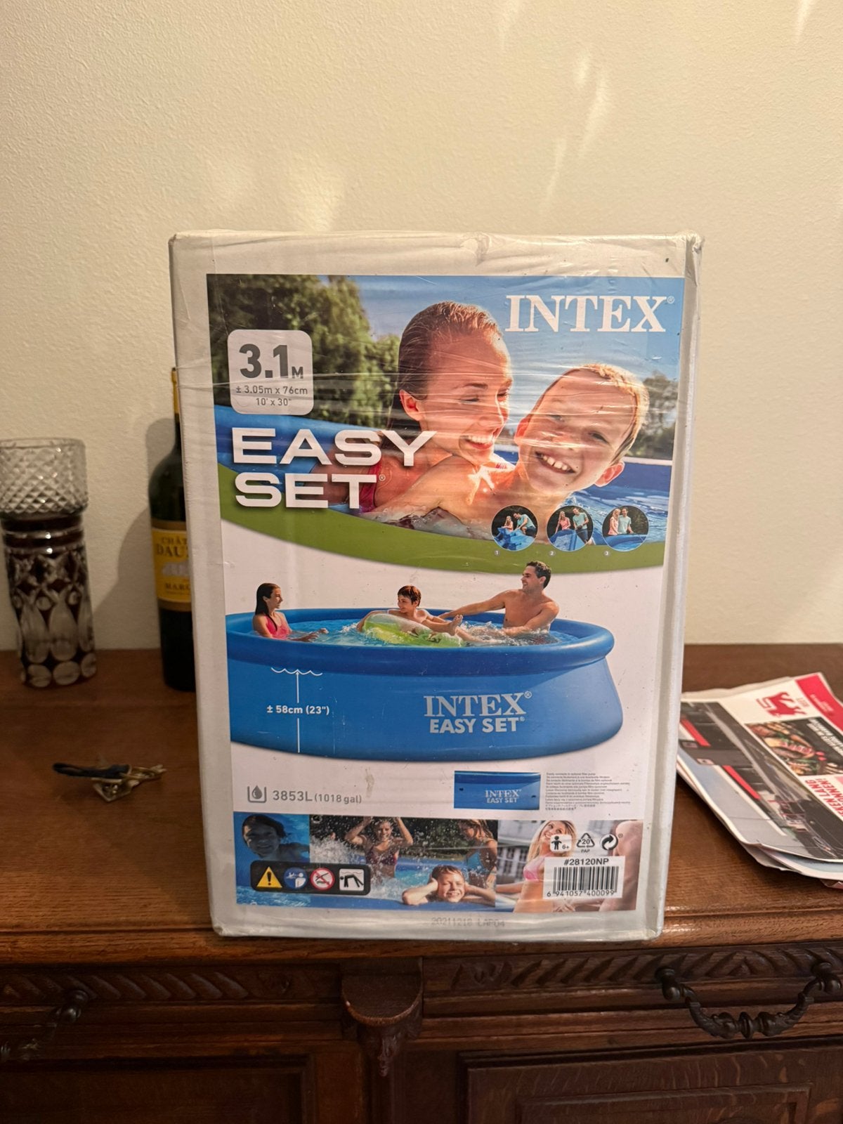 Intex zwembad ongebruik, Ophalen, Opblaaszwembad, Rond, Nieuw