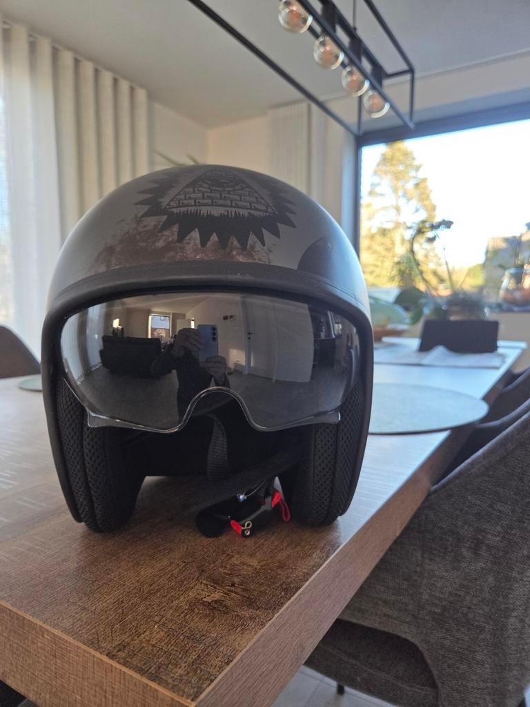 Moter vintage helm, maat, Motoren, Ophalen