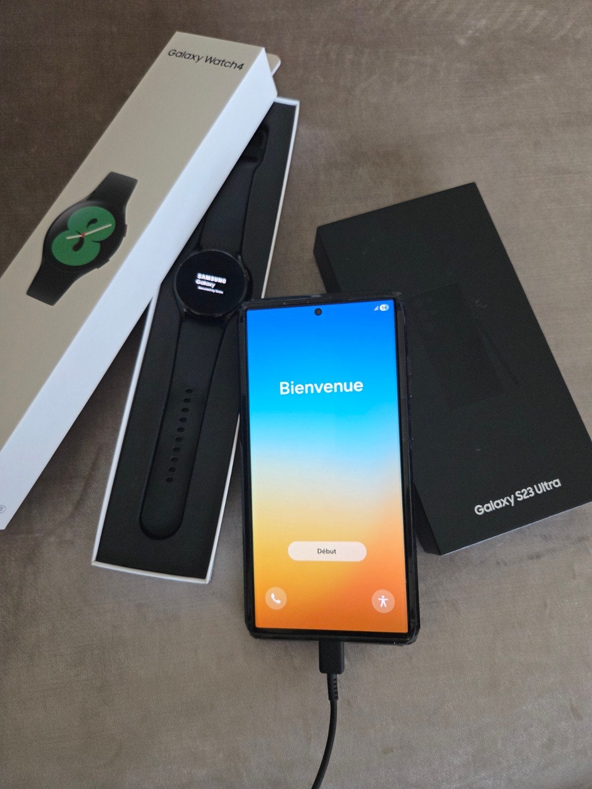 Samsung Galaxy S23 Ultra 1TB Phantom Black + Galaxy watch4, Telecommunicatie, Ophalen, Galaxy S23