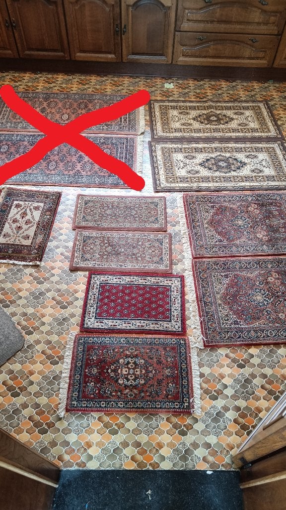 Diverse kleine en grote wollen tapijten voor 3 tot 20 euro, Ophalen, Gebruikt
