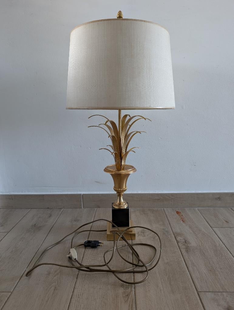 Lampe de table Ananas - Ancien Vintage antiquité brocante, Enlèvement ou Envoi, Utilisé, Métal, Moins de 50 cm