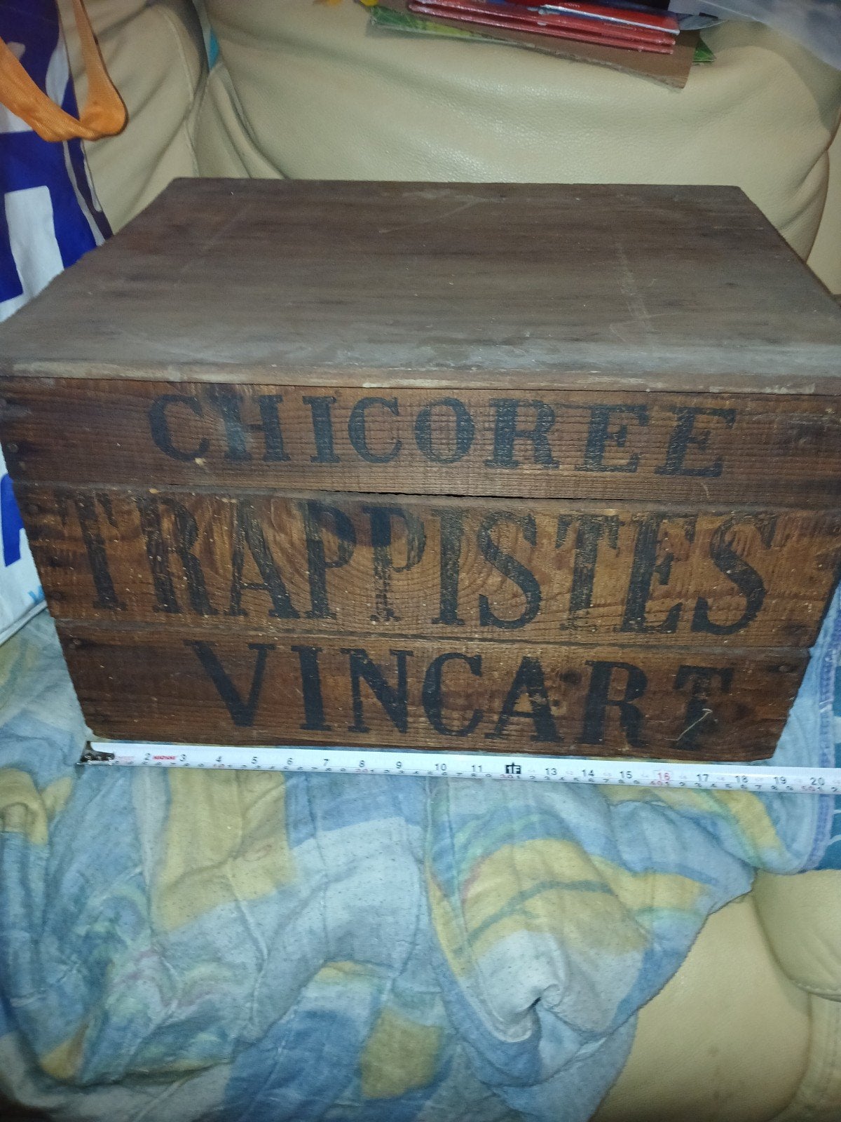 Magnifique et authentique caisse / malle de rangement, Enlèvement, Utilisé, 50 à 75 cm, Moins de 50 cm