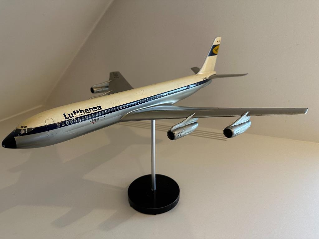Boeing 707 Lufthansa 1965 maquette 1/100 SABENA Verkuyl, Collections, Enlèvement ou Envoi, Utilisé, Modèle réduit