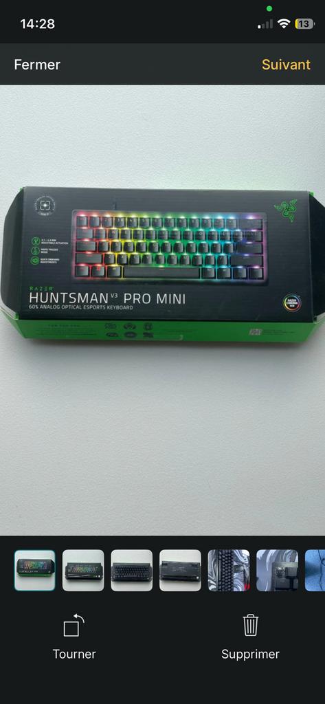 Razer huntsman mini v3 pro, Clavier gamer, Reconditionné, Azerty, Enlèvement