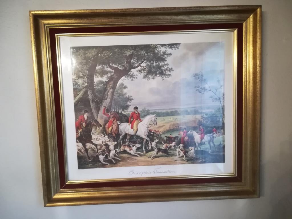 Kader Chasse près de Fontainebleau van Carle Vernet, Antiek en Kunst, Kunst | Schilderijen | Klassiek, Ophalen