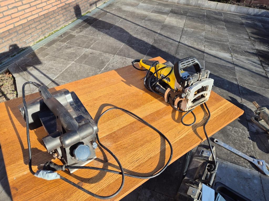 Schaafmachine en lamellenfrees, Doe-het-zelf en Bouw, Schaafmachines, Gebruikt, Elektrisch, Ophalen