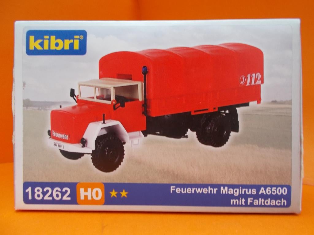 Brandweerwagen - Magirus A6500  - KIBRI 18262 H0, Hobby en Vrije tijd, Overige merken, Gelijkstroom of Wisselstroom, Overige typen