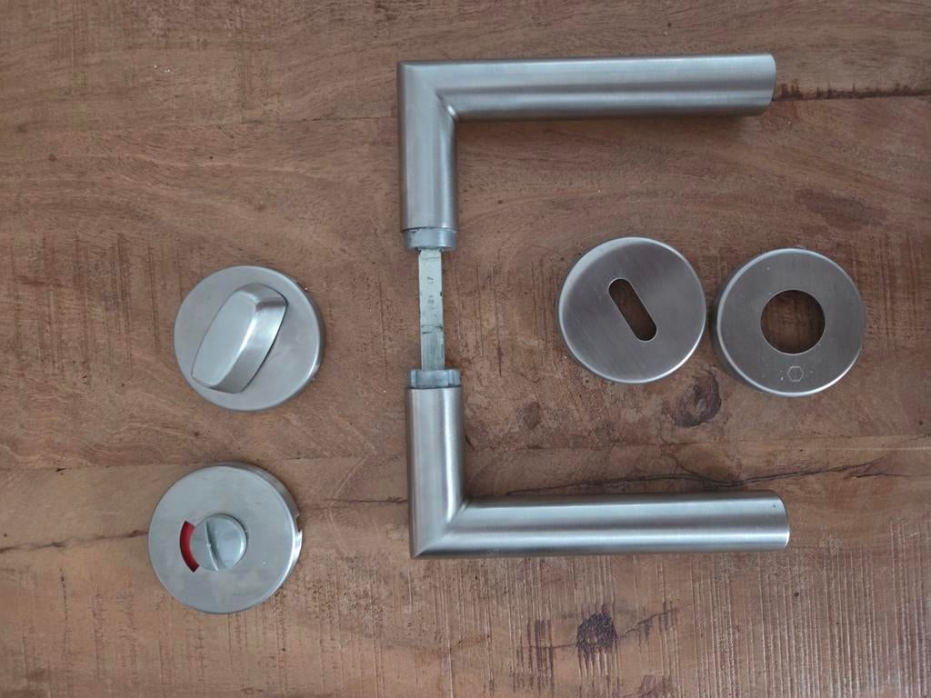 Binnendeur klink, Enlèvement, Comme neuf, Inox, Loquet ou Poignée