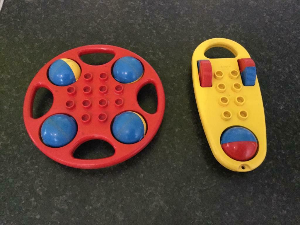 2 Duplo rammelaars, Kinderen en Baby's, Ophalen of Verzenden, Gebruikt, Losse stenen, Duplo