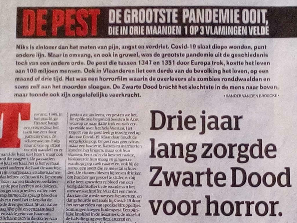 DE PEST + vele belangrijke artikels over CORONA >> foto's., Verzenden, Voor 1920, Krant