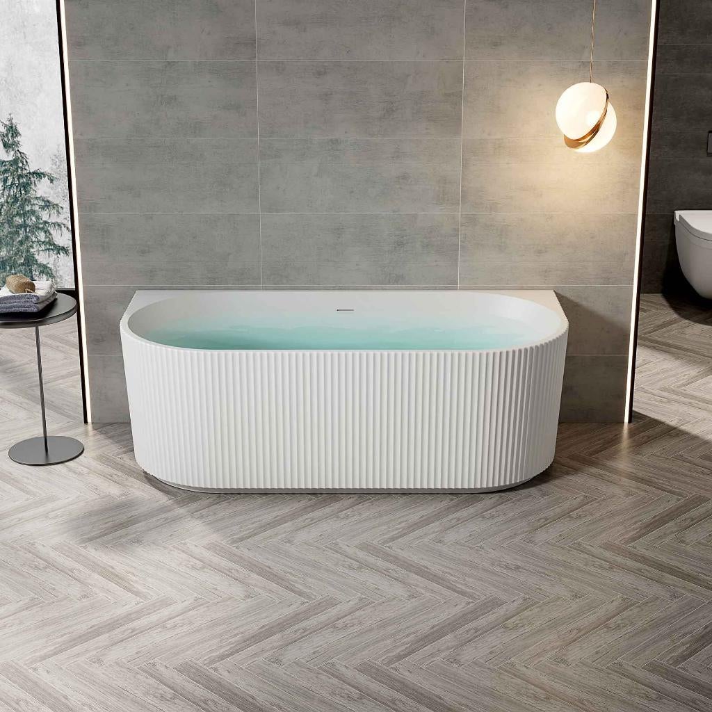 ALONI MUFFLY HALFVRIJSTAAND BAD - 170X80X58 CM - MAT WIT, Ophalen of Verzenden, Nieuw, Wit
