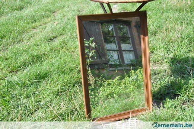 miroir avec tour en chêne
