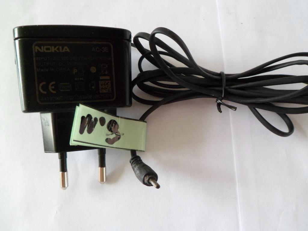 Netstroom GSM oplader Nokia Model: AC-3E, Pin diameter: 2mm, Telecommunicatie, Ophalen of Verzenden, Gebruikt, Nokia