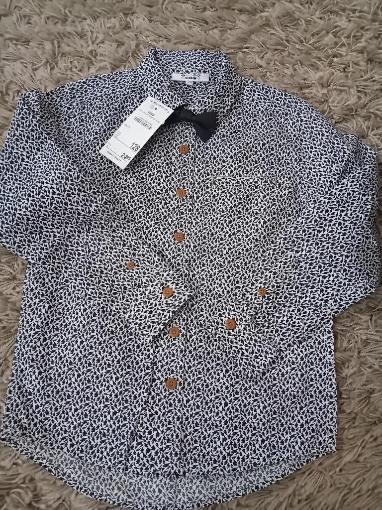Hemdje met vlinderdas maat 128, Enfants & Bébés, Vêtements enfant | Taille 128, Neuf, Garçon, Enlèvement, JBC