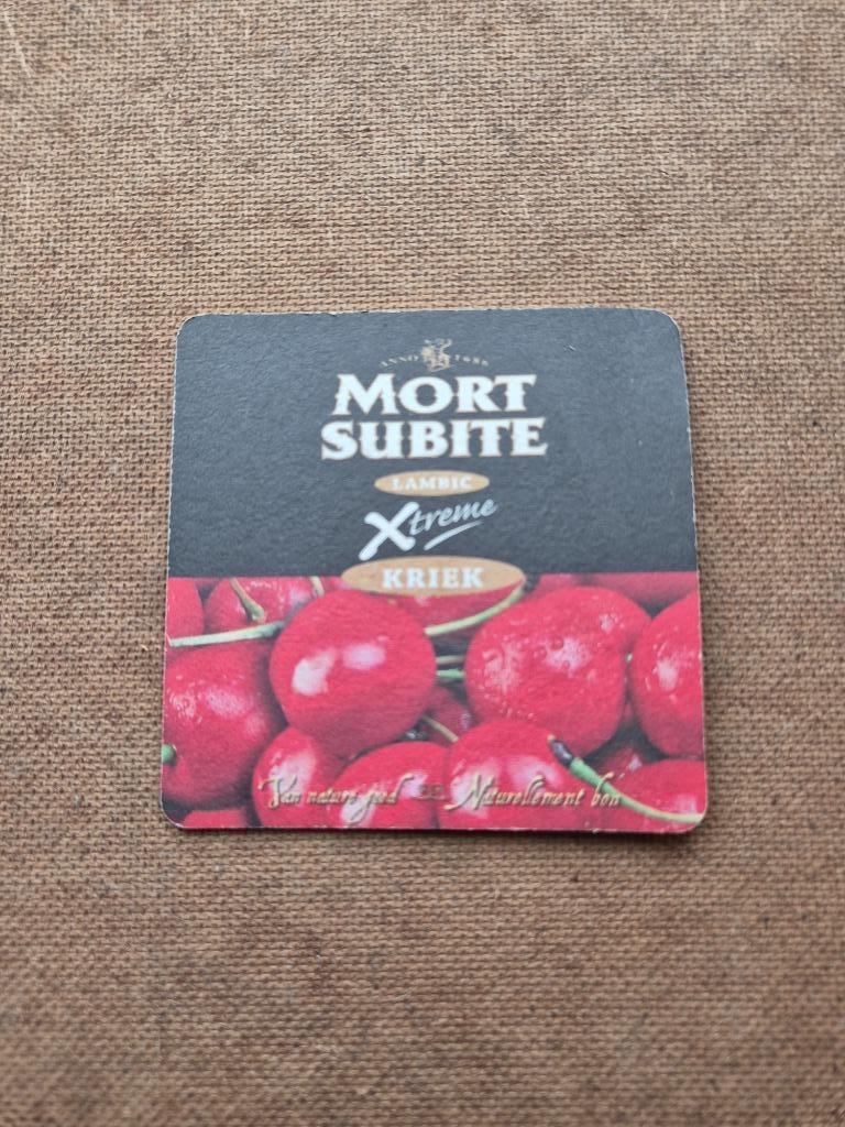 Sous Bock Mort Subite lambic Xtreme kriek, Ophalen of Verzenden, Gebruikt, Viltje(s), Overige merken