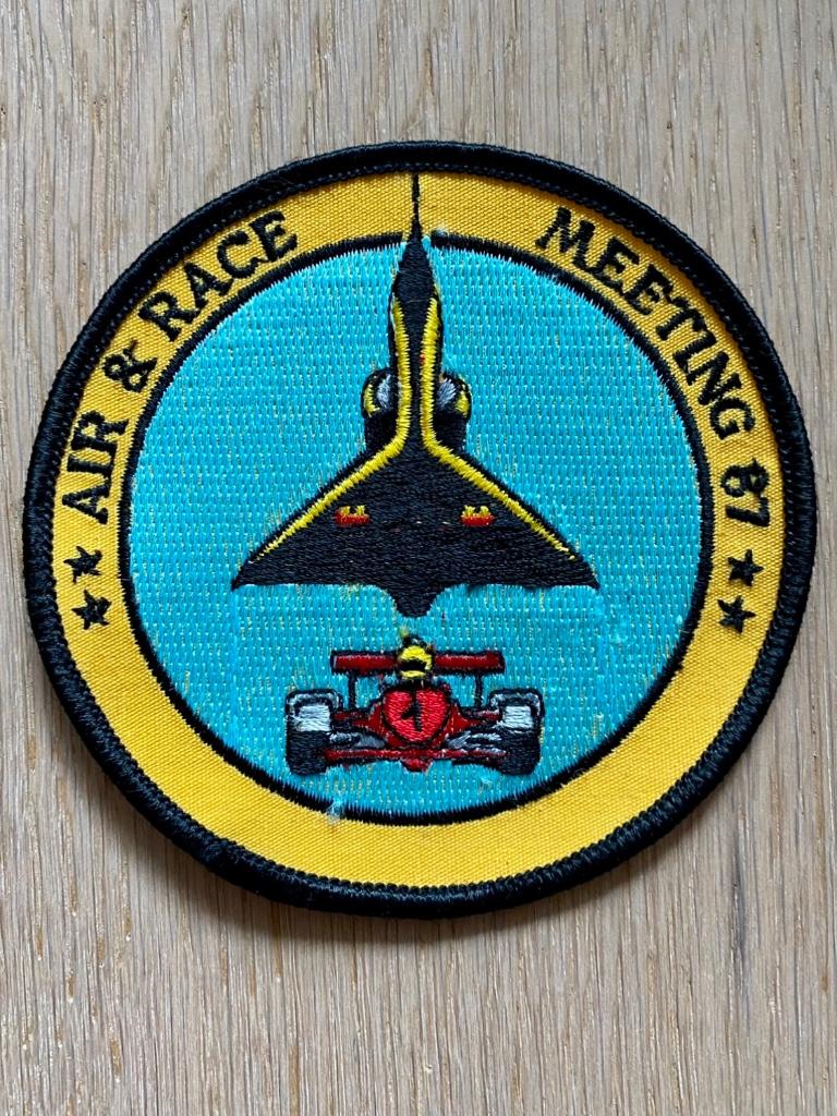 Belgian Air Force - 1 Squadron - Meeting 87 - Air & Race, Ophalen of Verzenden, Zo goed als nieuw, Patch, Badge of Embleem