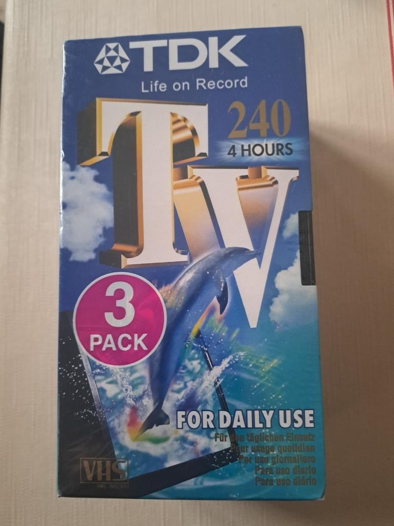 Tdk 240 videocassetes, Ophalen of Verzenden, Nieuw