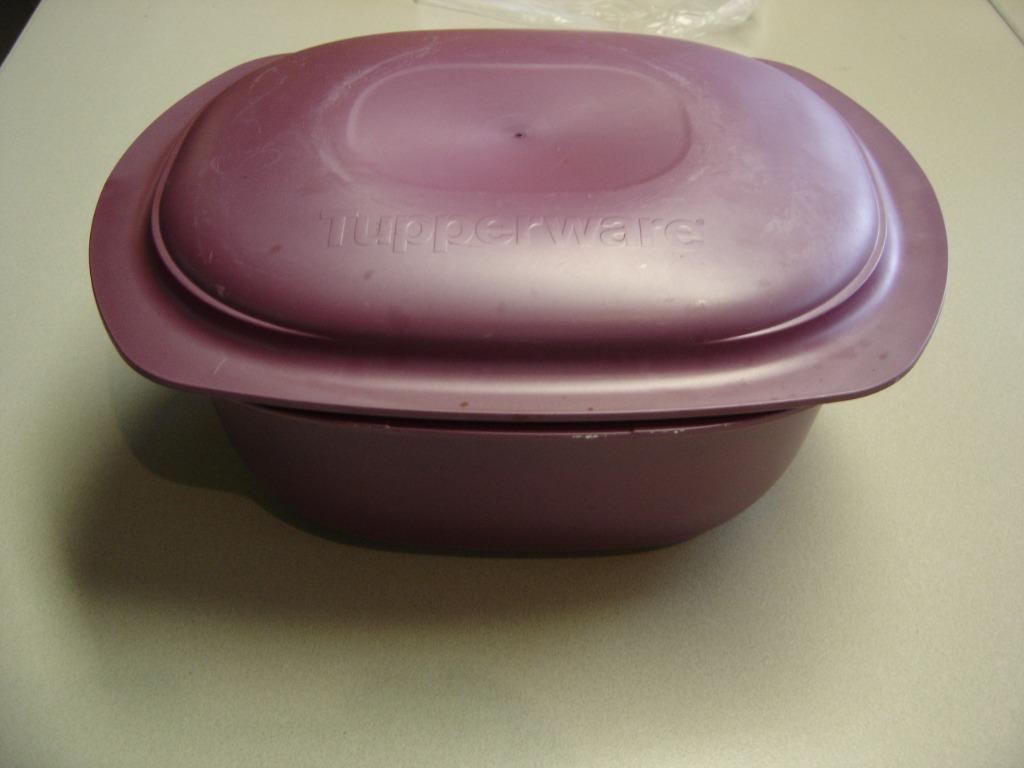 Tupperware Ultra Pro ovaal 3,5 liter met deksel, Ophalen of Verzenden, Gebruikt, Paars