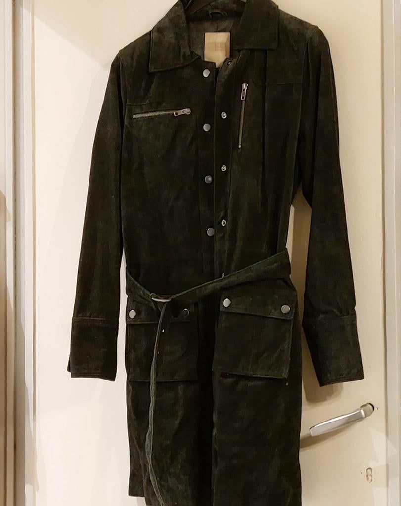 Manteau en daim Couleur noirtaille 38, Enlèvement, Comme neuf