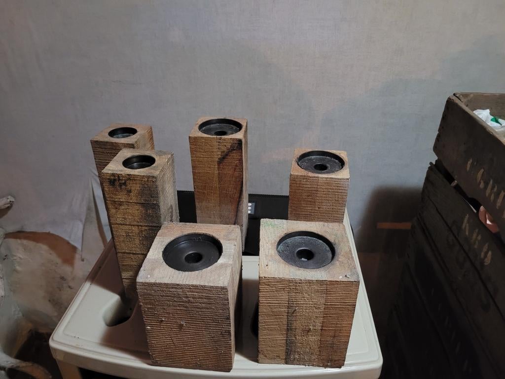 Bougeoirs en bois., Ophalen, Hout