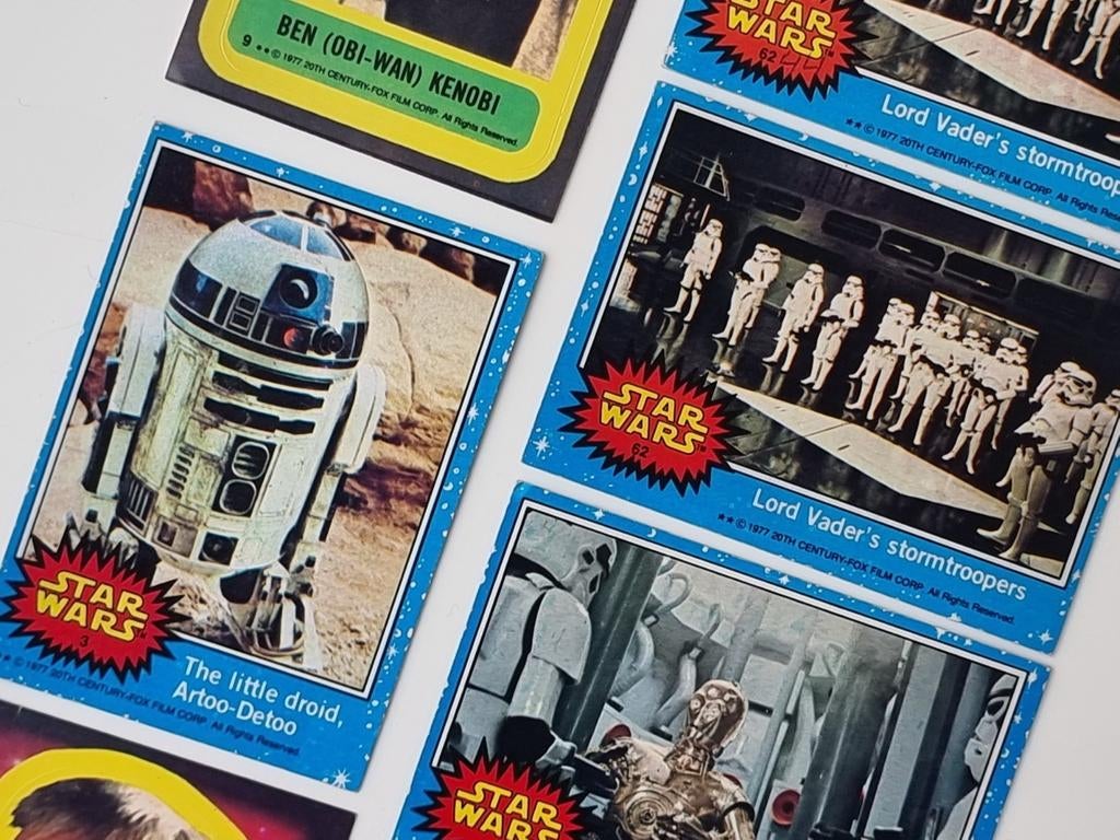1977 Star Wars TOPPS series 1 Trading Cards lot, Ophalen of Verzenden, Gebruikt, Overige typen