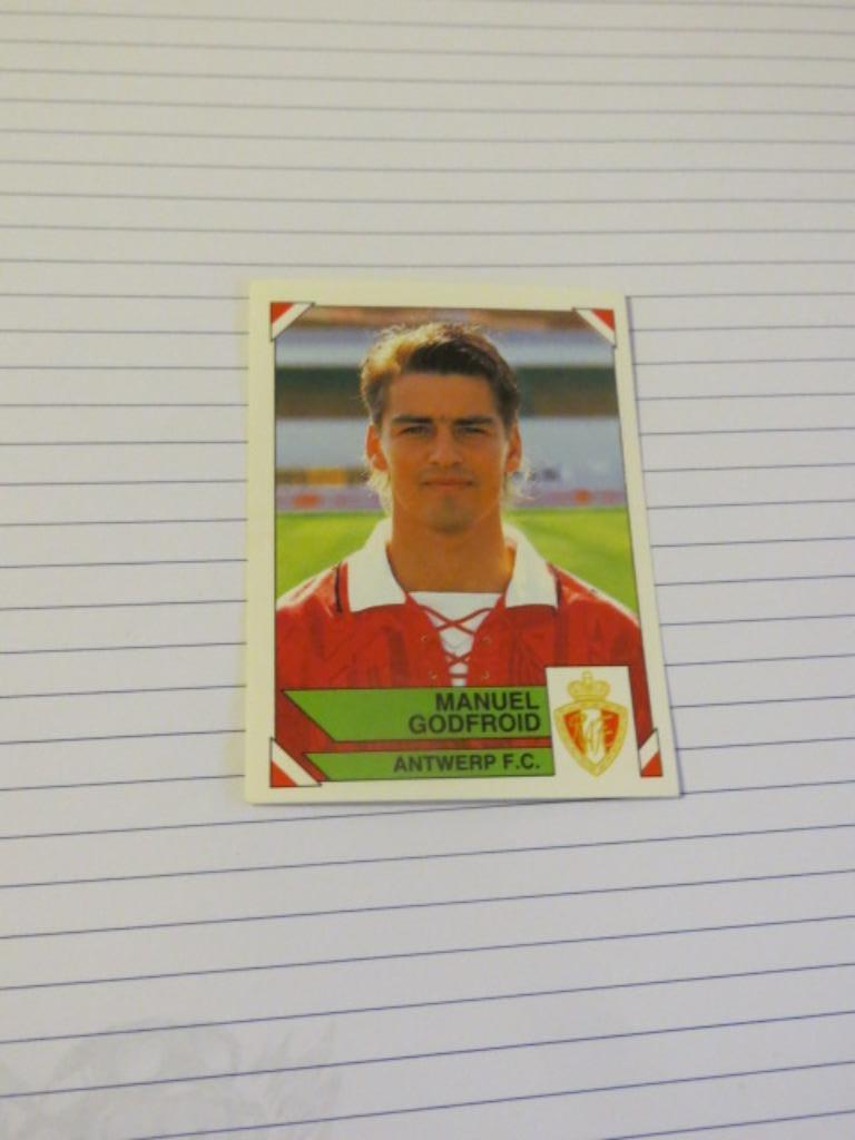 Voetbal: Sticker football 95 : Manuel Godfroid - RAFC, Enlèvement ou Envoi, Neuf, Autocollant