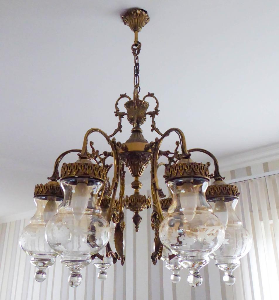 Luster vintage, Ophalen, Zo goed als nieuw, Glas