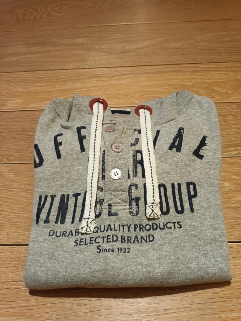 Sweat à capuche gris clair TQF 152, Comme neuf, TQF, Garçon, Pull ou Veste