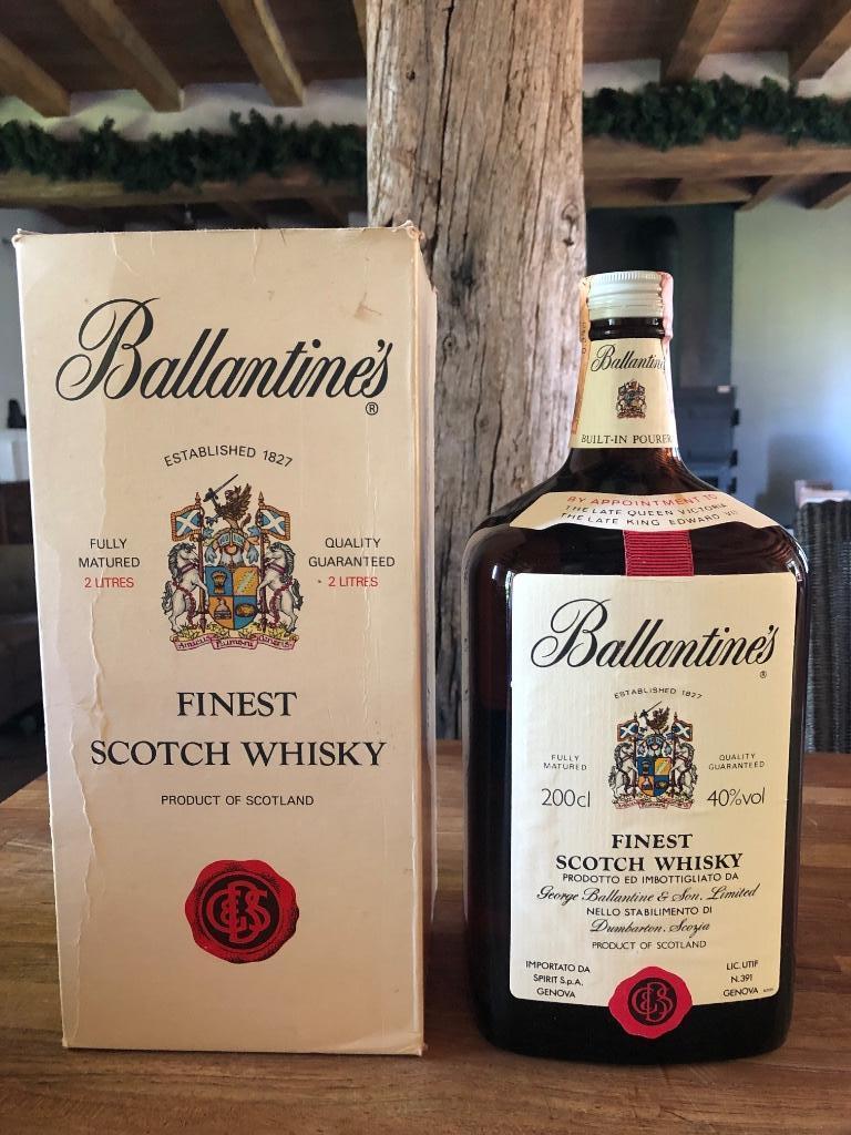 Ballantine's Finest Scotch Whisky 200cl 1970s, Ophalen of Verzenden, Zo goed als nieuw, Vol