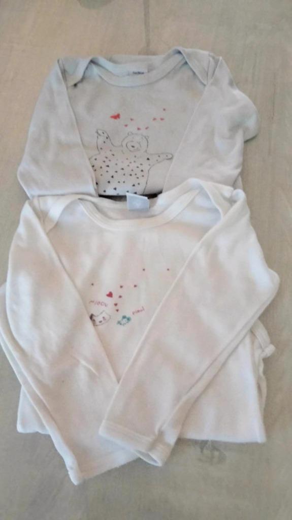 2 body à manches longues 86 cm Petit Bateau, Garçon ou Fille, Enlèvement ou Envoi, Comme neuf, Petit Bateau