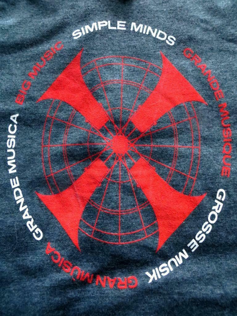 SIMPLE MINDS BIG MUSIC 2015 TOUR T-SHIRT BLACK - MEDIUM, Sans manches, Taille 38/40 (M), GILDAN, Comme neuf